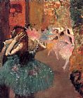 Edgar Degas Canvas Paintings - Ballet Scene II